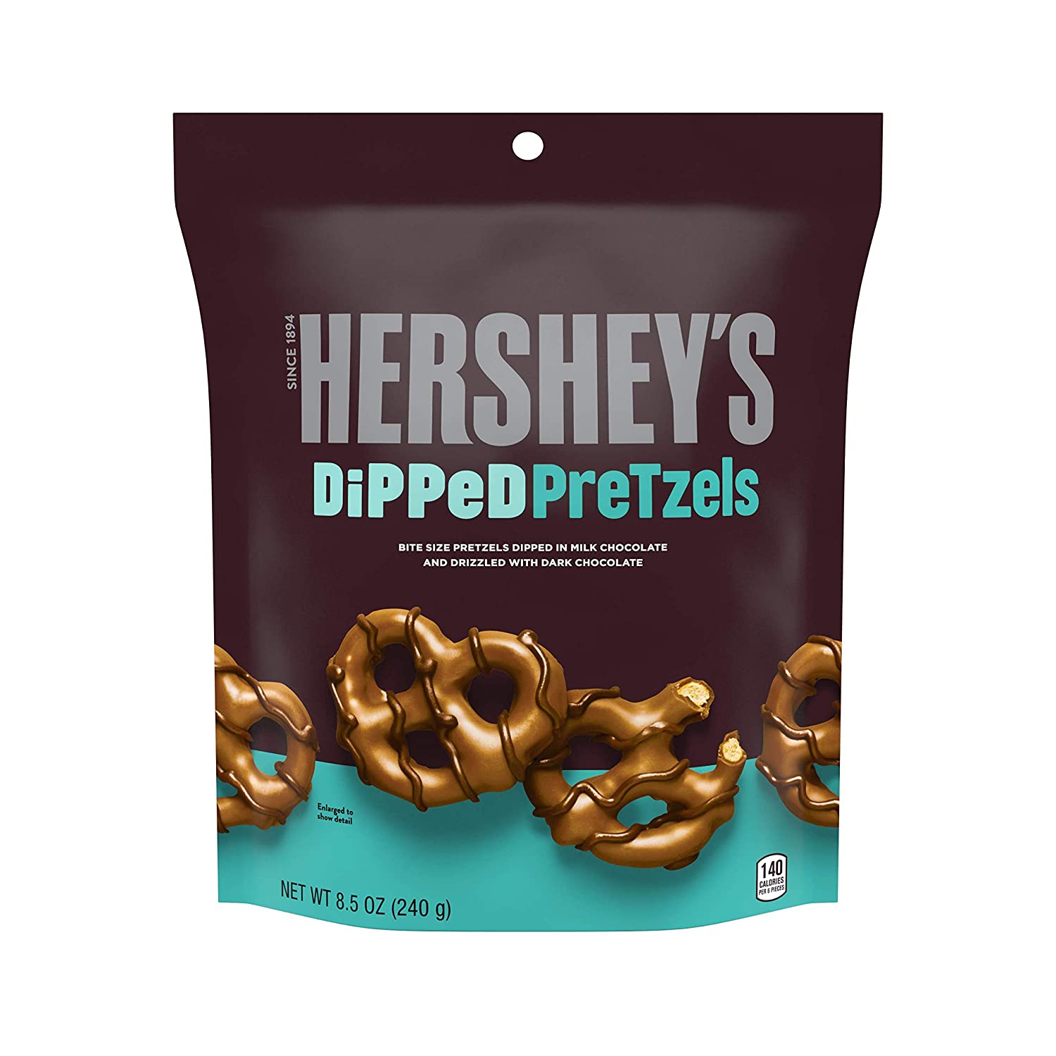 HERSHEYS Dipped Pretzels, 8.5 Ounce (Pack of 6)