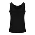 thumbnail image 5 of Plus Size Women's Built In Bra Camisole Top Breathable Comfortable Stretchy Basic Tank Vest for Everyday Wear, 5 of 8