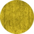 thumbnail image 1 of Ahgly Company Indoor Round Abstract Yellow Contemporary Area Rugs, 7' Round, 1 of 4
