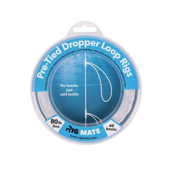 Rig Mate 80lb Pre-Tied Dropper Loop Fishing Rigs With 60 Knots