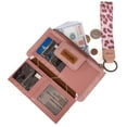 thumbnail image 3 of Wrangler Minimalist Wristlet Wallet with Phone Slot & RFID Protection & Smooth Zipper, Leopard-Pink, 3 of 8