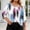 Blue, variant on Summer Tops Women Plus Size, 3/4 Sleeve Floral Print Square Neck Top with Asymmetric Buttons for Garden Parties, Coffee Runs & Weekend Getaways