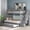 Gray, variant on Newest Twin over Full Bunk Bed with Trundle & Storage Staircase, Classic Solid Wood Frame with Drawers, Gray