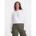 thumbnail image 2 of Scenario Women's Waffle Knit Crewneck Tee with Long Sleeves, Sizes XS-XXXL, 2 of 6