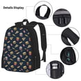 thumbnail image 3 of Disketp Fast Food Mochila Estampada de Gran Capacidad con Lonchera y Estuche, Set de 3 Piezas para Estudiantes, 3 of 7