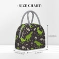 thumbnail image 2 of Defioc Dinosaur Skeleton Print LunchBag for Women and Men - Leakproof Cooler Tote Bag Organizer - Reusable Lunch Box for Office/Picnic/Hiking/Beach, 2 of 6