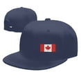 thumbnail image 7 of DouZhe Flat Brim Cap Snapback Hat, Canada Flag Prints Adjustable Blue Adult Baseball Cap, 7 of 7