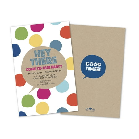 funky polka dots personalized party invitations walmart com