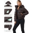 thumbnail image 5 of Cropped Puffer Jacket Women Pioneer Camp Waterproof Hood Short, 5 of 6