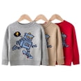 thumbnail image 6 of CYRBOKO Knit Sweaters for Boys, Crew Neck Long Sleeve Stretch Casual Kint Kids Gray Size 6-7 T, 6 of 9