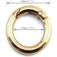 thumbnail image 3 of PinesC 4 Pcs 1/2in Inner Diameter Metal O Ring Sliver Assorted Multi-Purposefor Hardware Bags Ring Hand DIY Accessories（Golden) Golden, 3 of 4