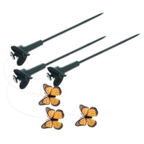 Niceauty 3Pcs Solar Powered Butterfly Stakes Assorted Color Plastic Garden Decoration For Outdoor Yard