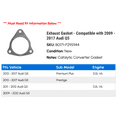 thumbnail image 2 of Exhaust Gasket - Compatible with 2009 - 2017 Audi Q5 2010 2011 2012 2013 2014 2015 2016, 2 of 2