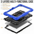 thumbnail image 2 of SaniMore for Lenovo Tab M9 9" Tablet 2023 (Model TB-310FU) Back Case with 360° Rotating Kickstand Holder Screen Protector Tri-layer Heavy Duty Drop-resistant Shockproof Cover, Black+Blue, 2 of 11