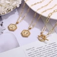 thumbnail image 2 of TINGN Gold Layered Necklaces for Women 14k Gold Plated Paperclip Dainty Coin Initial Necklace, 2 of 5