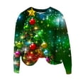 thumbnail image 4 of Christmas Sweater for Women - Pullover Sweaters for Women, Women's Christmas Tree Printed Sweater Long Sleeve Round Neck Sweaters Pullover Tops, 4 of 4