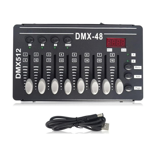 Controlador Dmx Controlador de luz de escenario para cabezales móviles Luz de escenario de boda Disco portátil con Cable USB Control de luz Dmx CUTICAT controlador dmx