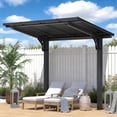 thumbnail image 5 of AECOJOY 8' x 5' Lean to Grill Gazebo Hardtop Outdoor Pergola for Patio, Freestanding Carport Pergolas and Gazebos Clearance with Steel Patio Roof, Small Heavy Duty Metal Awnings for Decks, 5 of 7
