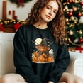 thumbnail image 2 of ViciArt Halloween Highland Cow Sweatshirt, Cozy Fall Witch Graphic Pullover, 2 of 6