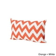 thumbnail image 3 of Noble House Ernest Zig Zag Striped Rectangular Throw Pillow in Orange, 3 of 12