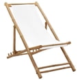 thumbnail image 1 of vidaXL Chaise Longue d'Extérieur en Bambou et Toile, 1 of 5