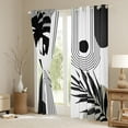 thumbnail image 3 of Homewish Vintage Geometric Striped Curtains Pack of 2 (42x84 Each),Modern Minimalist Art Curtains Blackout,White Black Bedroom Curtains For Men Women,Microfiber Bedroom Decor, 3 of 6