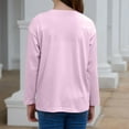 thumbnail image 3 of XADYUY Girls Long Sleeve T Shirts Size 6-7 Casual Oversized Crewneck Shirts for Kids Girls Fall Basic Girls Tops Trendy Girls Sweatshirts,5-6 Years Pink, 3 of 4