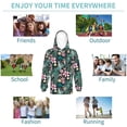 thumbnail image 5 of Lsque Rose Flowers Patten Youth Hoodie Sweatshirt Pullover with Kangaroo Pocket Boys and Girls Hoodie Warm Hoodie for Kids-Medium, 5 of 6