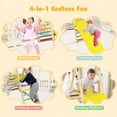 thumbnail image 2 of Barara King 4-in-1 Toddler Slide with Baby Swing and Climbing Ramp, Play Climber Slide PlaySet for Kids, Indoor, Multicolor, 2 of 8