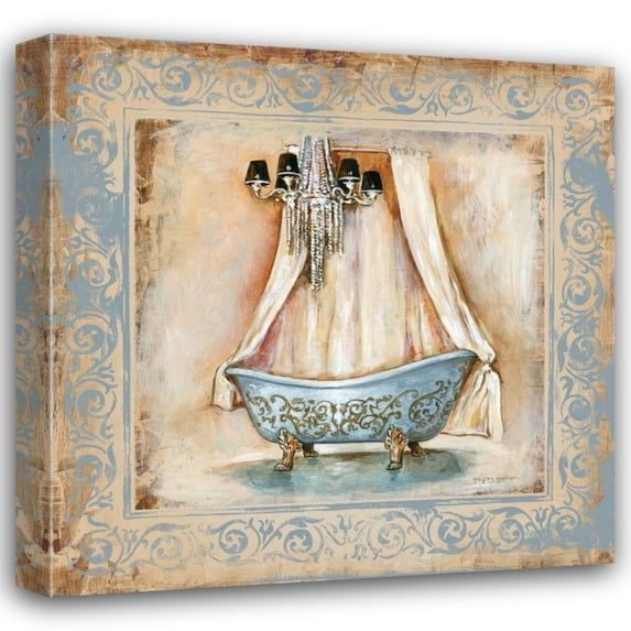 Gregory Gorham 26x26 Gallery Wrapped Canvas Wall Art Titled - Elegant Bath I