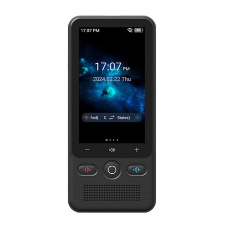 Portable Language Translator Device 138 Languages Voice Translating Offline Translation Simultaneous Interpretation Text / Photo Translate Support Voice Video Recording with Unit Conversion and