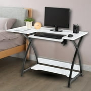 Oshion Folding Sewing Table Computer Desk with Adjustable Platform Folding Large White