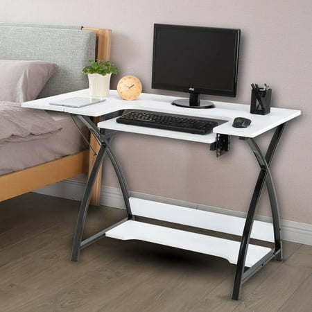 Oshion Folding Sewing Table Computer Desk with Adjustable Platform Folding Large White