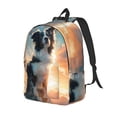 thumbnail image 1 of Disketp Cloud Border Collie Mochila de Lona Estampada, Mochila Escolar de Viaje Ligera para Estudiantes y Portátil-Small, 1 of 5