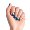 thumbnail image 4 of WICKED X Impress Press On Nails, ‘Welcome To Shiz’, Blue, Short Squoval, 30 Fake Nails, 4 of 15
