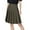 Khaki, variant on Miqool Women's High Waisted Pleated Skirt Knee Length Midi A-line Skirts School Uniform Cheerleader Skirts Skater Skirt