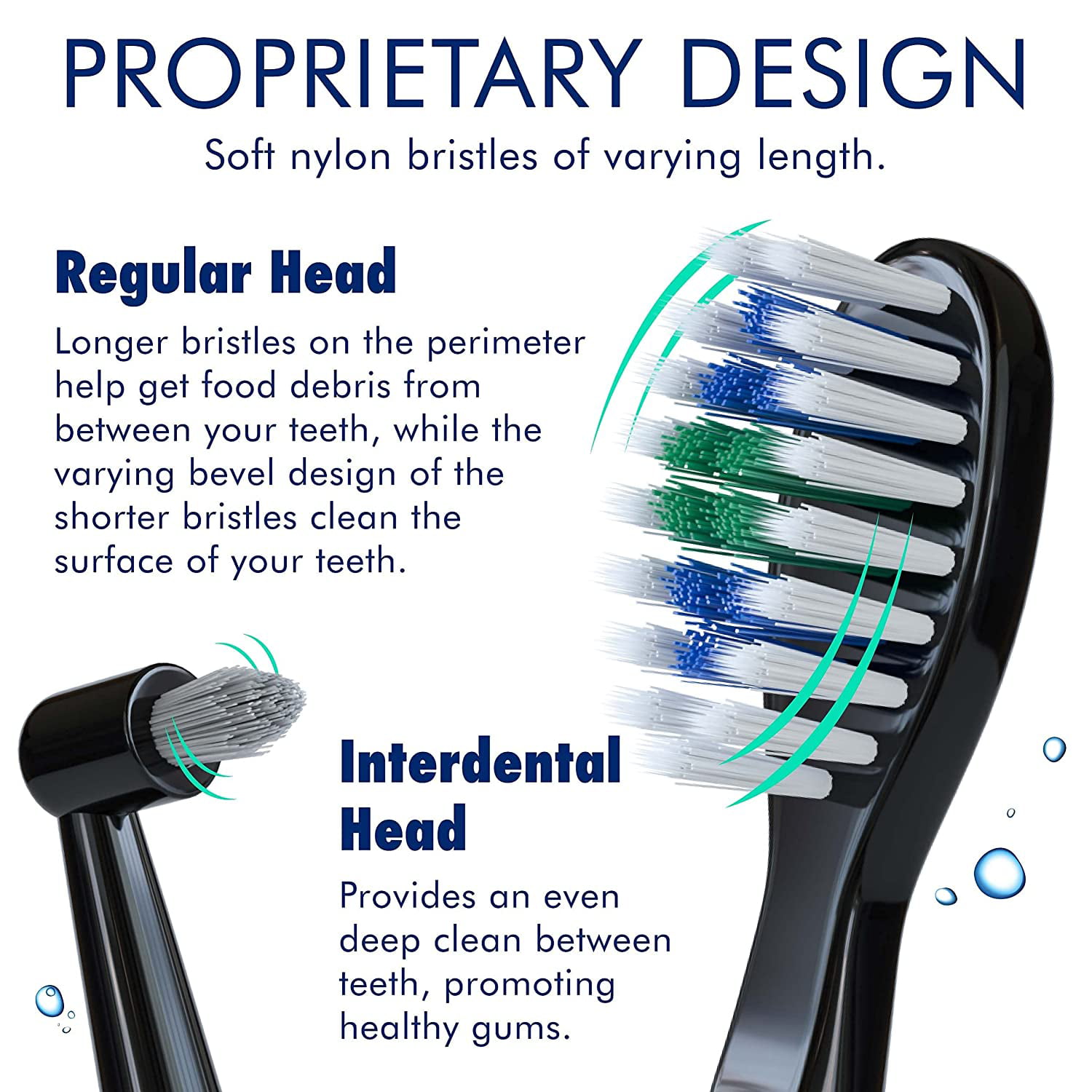 Sonic-FX Solo Electric Toothbrush w/ 10 Brush Heads + 1 Interdental, 3 Brush  Modes, Black - Walmart.com