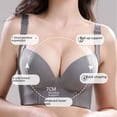 thumbnail image 4 of Sujetador ajustable con copa completa y siete pechos de talla grande para mujer, sin aros de acero, con parte superior fruncida, 4 of 5