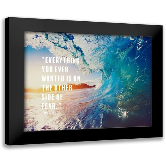 ArtsyQuotes 14x12 Black Modern Framed Museum Art Print Titled - George Addair Quote: Everything You Ever Wanted