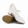 thumbnail image 2 of Kushyshoo White Girls Dress Shoes Mary Jane Pumps with Bow 1.5in Low Heel Wedding Party Princess 13M, 2 of 5