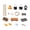 Gray, variant on Yihuala Miniature Outdoor Camping Cooking Set With Realistic Wood Grains Firewood And Cooking Utensils For Doll House Scene Deco