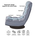 thumbnail image 3 of Posh Living Woodrow Linen Recliner/Floor Chair Blue, 3 of 8