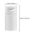 thumbnail image 3 of 3pcs Empty Airless Pump Bottles Refillable Plastic Vacuum Pump Press Bottles, 3 of 5