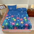 thumbnail image 3 of Jeiento Christmas Light Snowflake Printed Fitted Sheet Bedding Collection, 3 Piece Soft Bed Cover Set with 2, Breathable Bed Linen for Bedroom Guest Room Holiday Decor, Twin Size, 3 of 7