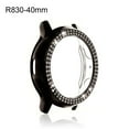 thumbnail image 4 of thinsony Watches Case Firmness Round Shape Hard Frame Bumper Sparkle Rhinestone Protector Chic Shockproof Solid Shell Watch Cover R830-40mm Black, 4 of 6