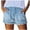 Light blue, variant on Sngxgn Women Casual High Waisted Denim Shorts Frayed Raw Hem Ripped Jeans Shorts(Light blue,XXL)