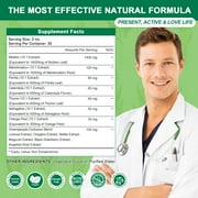 Mullein Drops 1400mg - 13-in-1 Herbal Mullein Leaf Extract Supplement - Apple Flavor - (2 fl oz / 60ml)