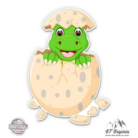 Baby Dinosaur - 3" Vinyl Sticker - For Car Laptop I-Pad Phone Helmet Hard Hat - Waterproof Decal