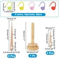 thumbnail image 2 of Soporte de madera para hilo con 50 agujas de tejer de ojo grande de madera y marcadores de puntos de plástico con cierre para tejer, hacer ganchillo y coser., 2 of 6