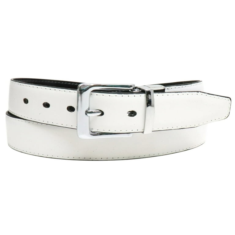 完売品/CLUBHAUS White/Black Reversible Belt Black White Reversible Leather belt - Two Belts in One - Walmart.com